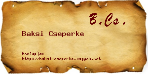 Baksi Cseperke névjegykártya